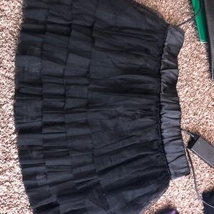 Black tulle mini skirt